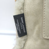 Saint Laurent Kate Shearling Medium Reversible Shoulder Bag Beige/Grey Suede