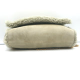 Saint Laurent Kate Shearling Medium Reversible Shoulder Bag Beige/Grey Suede