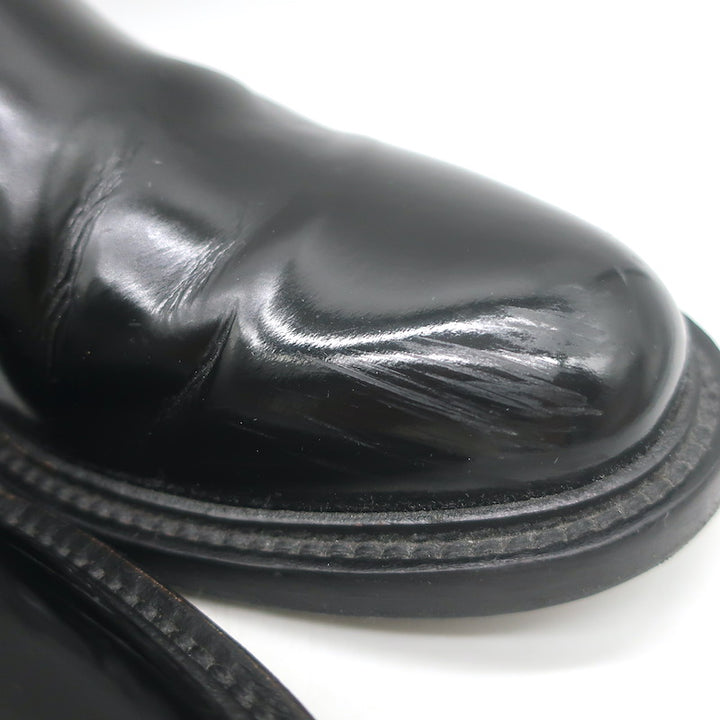 Saint Laurent Chelsea Boots Black Polished Leather Size 41.5