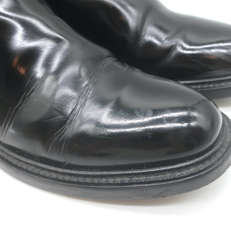Saint Laurent Chelsea Boots Black Polished Leather Size 41.5