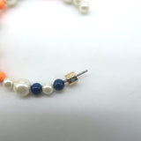 Roxanne Assoulin Faux Pearl & Multicolor Beaded Hoops