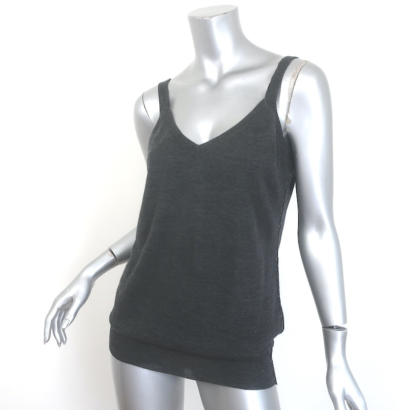 Dolce &amp; Gabbana Knit Tank Top Charcoal Size 42