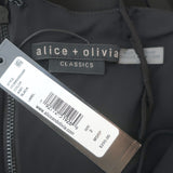 Alice + Olivia Harmony Mini Slip Dress Black Satin Size 2 NEW