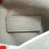 Saint Laurent Kate Shearling Medium Reversible Shoulder Bag Beige/Grey Suede