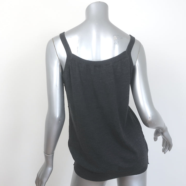 Dolce &amp; Gabbana Knit Tank Top Charcoal Size 42