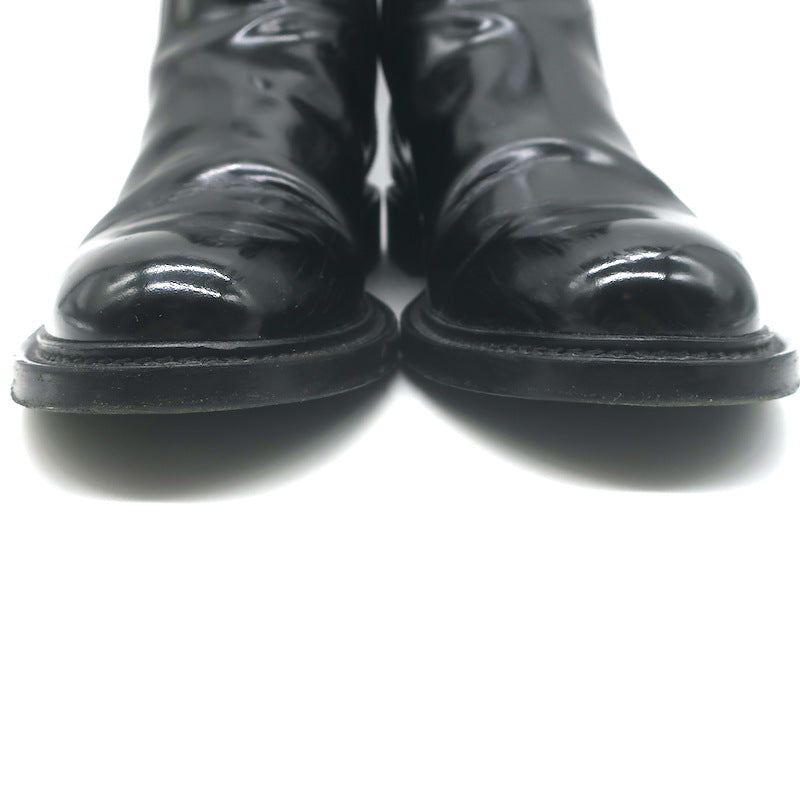 Saint Laurent Chelsea Boots Black Polished Leather Size 41.5