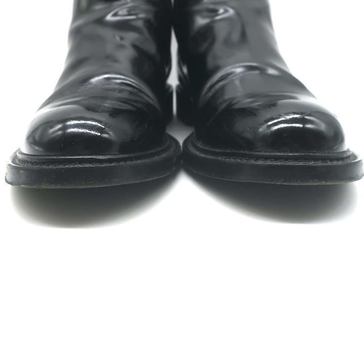 Saint Laurent Chelsea Boots Black Polished Leather Size 41.5