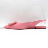 Roger Vivier Gommettine Buckle Slingback Ballet Flats Pink Leather Size 36