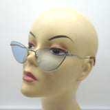 Gucci Cat Eye Sunglasses Silver/Light Blue GG1006S 004