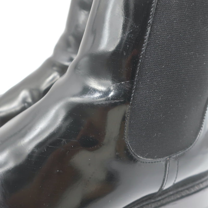 Saint Laurent Chelsea Boots Black Polished Leather Size 41.5
