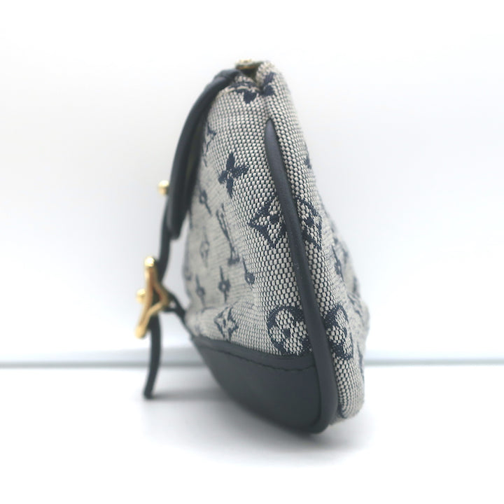 Louis Vuitton Mini Lin Anne Sophie Pochette Blue Canvas &amp; Leather Clutch Bag