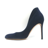 Gianvito Rossi Lyra 150 High-Back Pumps Navy Suede Size 38.5
