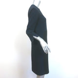 Narciso Rodriguez Colorblock Shift Dress Navy & Black Crepe Size 44