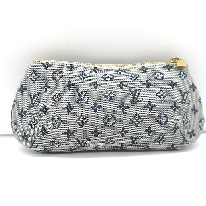 Louis Vuitton Mini Lin Anne Sophie Pochette Blue Canvas &amp; Leather Clutch Bag