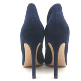 Gianvito Rossi Lyra 150 High-Back Pumps Navy Suede Size 38.5
