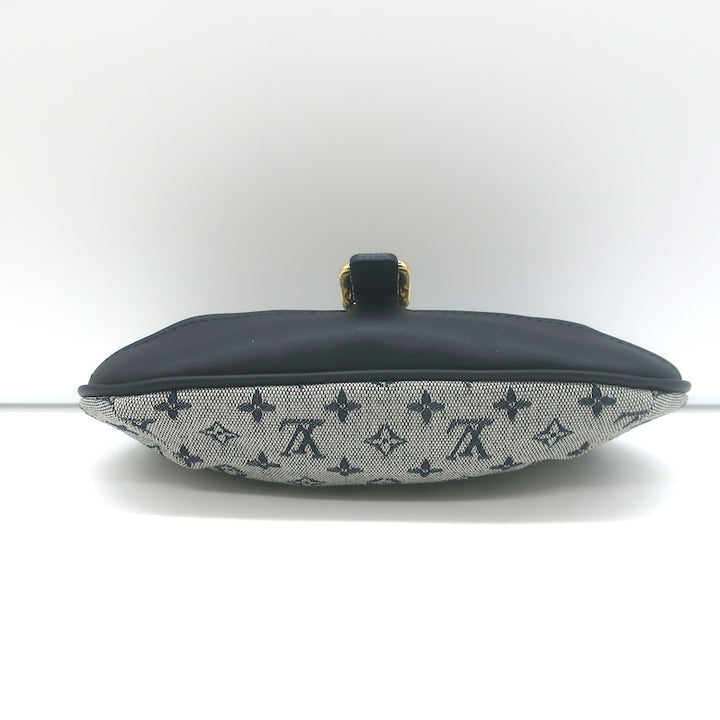 Louis Vuitton Mini Lin Anne Sophie Pochette Blue Canvas &amp; Leather Clutch Bag