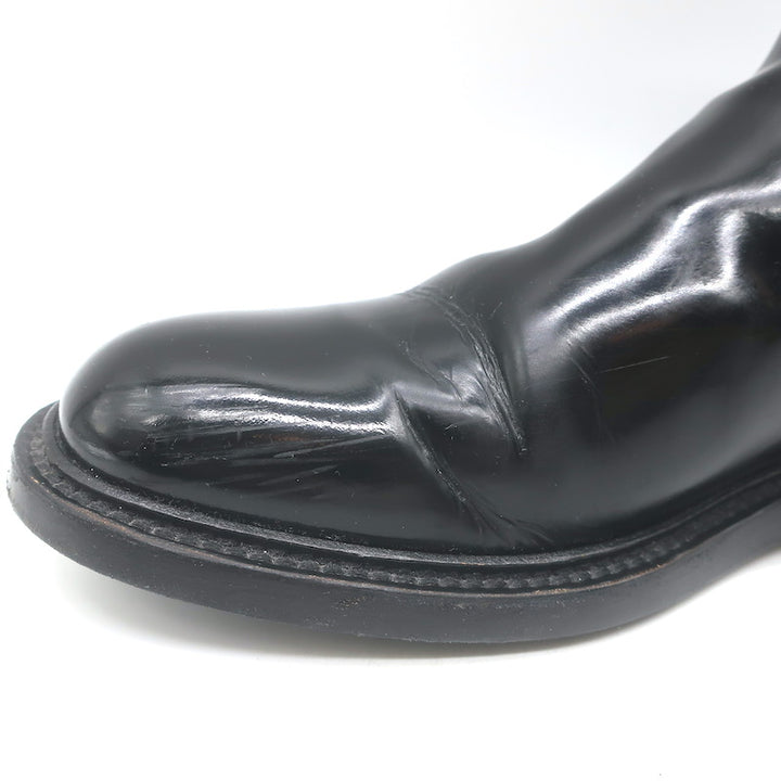 Saint Laurent Chelsea Boots Black Polished Leather Size 41.5