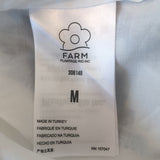 FARM Rio Sweet Rio Puff Sleeve Mini Dress Blue/White Printed Size Medium NEW