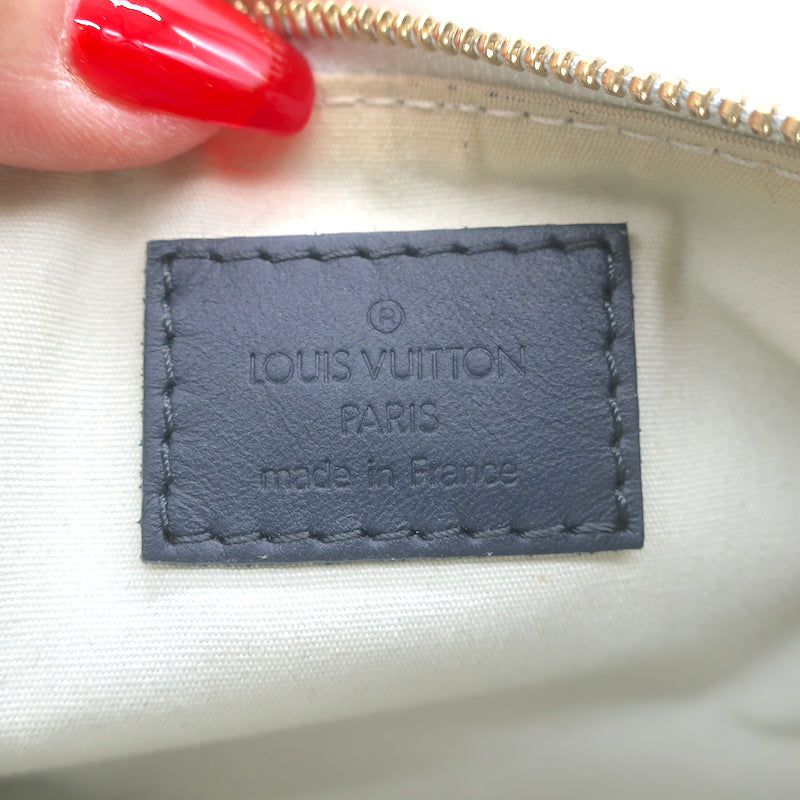 Louis Vuitton Mini Lin Anne Sophie Pochette Blue Canvas &amp; Leather Clutch Bag