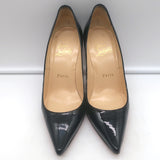 Christian Louboutin Kate 100 Pumps Black Patent Size 36 Pointed Toe Heels