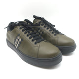 Bottega Veneta Intrecciato Weave Sneakers Military Green Leather Size 41.5