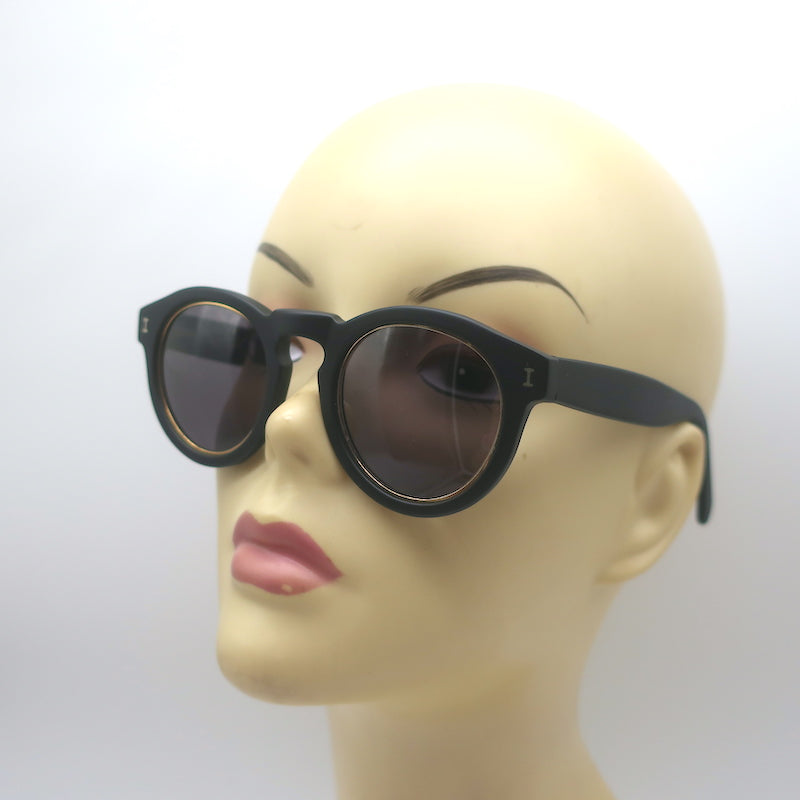 Illesteva Leonard Ring Sunglasses Matte Black/Gold