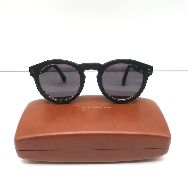 Illesteva Leonard Ring Sunglasses Matte Black/Gold