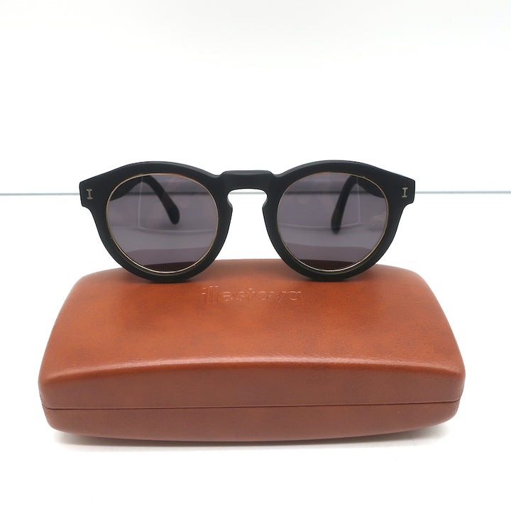 Illesteva Leonard Ring Sunglasses Matte Black/Gold
