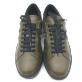 Bottega Veneta Intrecciato Weave Sneakers Military Green Leather Size 41.5