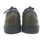 Bottega Veneta Intrecciato Weave Sneakers Military Green Leather Size 41.5