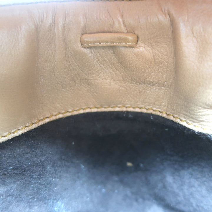 Bottega Veneta Braided Strap Mini Wristlet Clutch Beige Intrecciato Leather