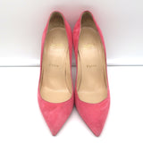 Christian Louboutin Pigalle Follies 100 Pump Pink Suede Size 36 Pointed Toe Heels