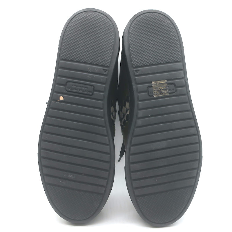 Bottega Veneta Intrecciato Weave Sneakers Military Green Leather Size 41.5