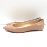 Christian Louboutin Pigalle Pointed Toe Flats Nude Patent Leather Size 36.5