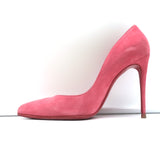 Christian Louboutin Pigalle Follies 100 Pump Pink Suede Size 36 Pointed Toe Heels