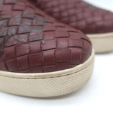 Bottega Veneta Dodger Butterfly Intrecciato Leather Sneakers Burgundy Size 37.5