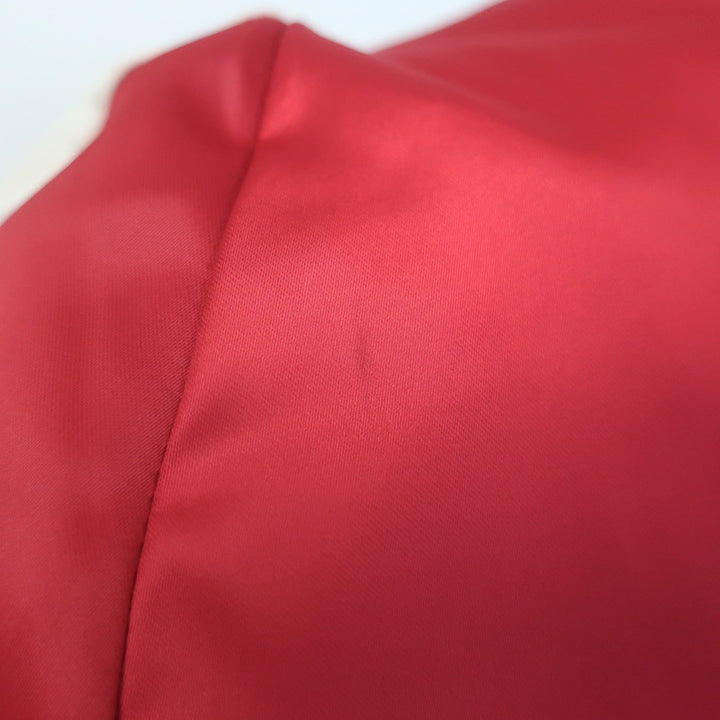 Maje Embroidered Satin Varsity Jacket Red Size 38