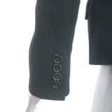 Ralph Lauren Blue Label High-Neck Button Front Jacket Black Wool Size 6