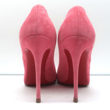Christian Louboutin Pigalle Follies 100 Pump Pink Suede Size 36 Pointed Toe Heels