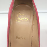Christian Louboutin Pigalle Follies 100 Pump Pink Suede Size 36 Pointed Toe Heels