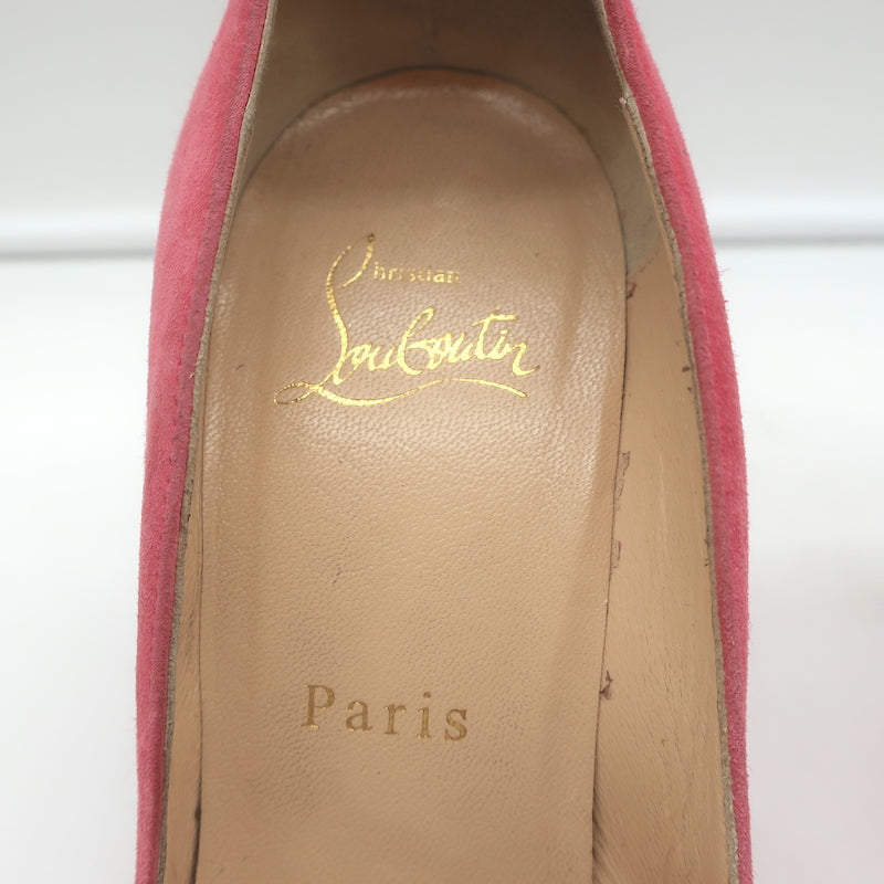 Christian Louboutin Pigalle Follies 100 Pump Pink Suede Size 36