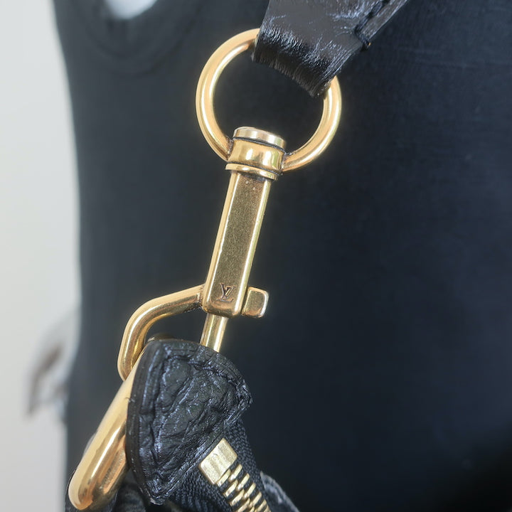 Louis Vuitton Neo Cabby MM Shoulder Bag Black Monogram Denim