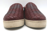 Bottega Veneta Dodger Butterfly Intrecciato Leather Sneakers Burgundy Size 37.5