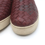 Bottega Veneta Dodger Butterfly Intrecciato Leather Sneakers Burgundy Size 37.5
