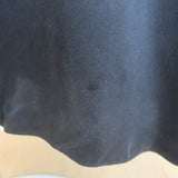 Doen Sicilia Ruffled Lace-Trim Maxi Dress Black Matte Satin Size Small