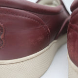 Bottega Veneta Dodger Butterfly Intrecciato Leather Sneakers Burgundy Size 37.5