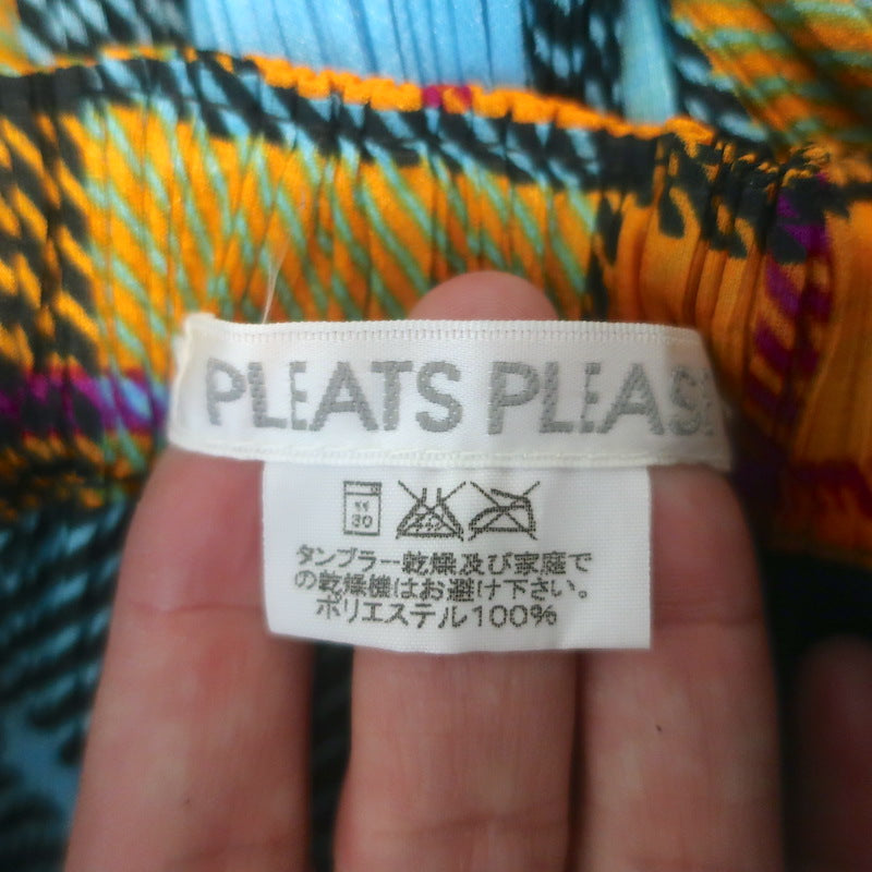 Pleats Please Issey Miyake Plaid Skirt Blue/Yellow Size 3