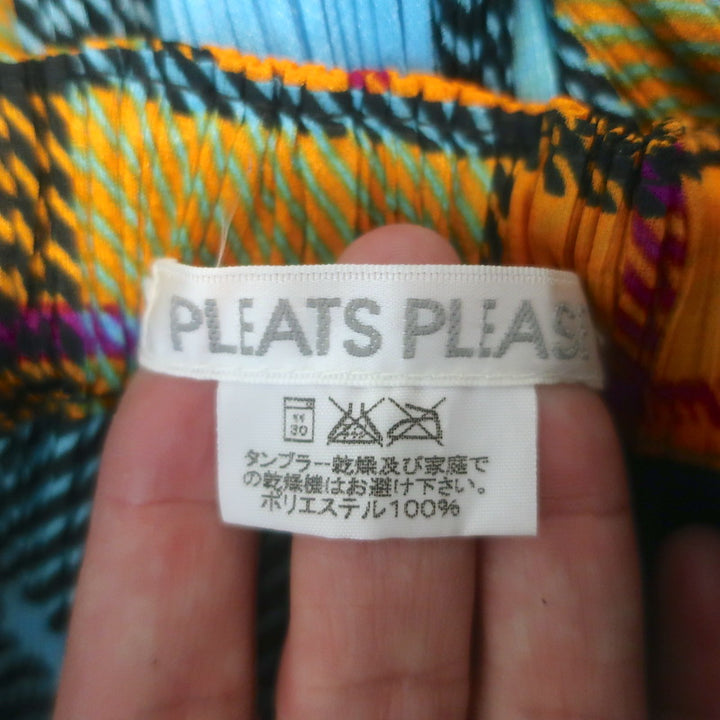 Pleats Please Issey Miyake Plaid Skirt Blue/Yellow Size 3