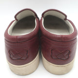 Bottega Veneta Dodger Butterfly Intrecciato Leather Sneakers Burgundy Size 37.5