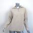 Vince Half Zip Ribbed Pullover Sweater Oatmeal Wool-Cashmere Size Small